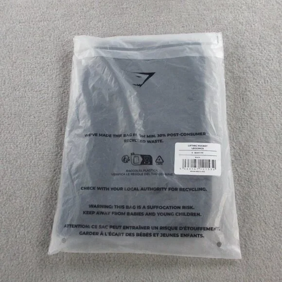 Gymshark Lifting Pocket Leggings Womens Small Black Body Fit High Waisted Gym - Picture 4 of 6